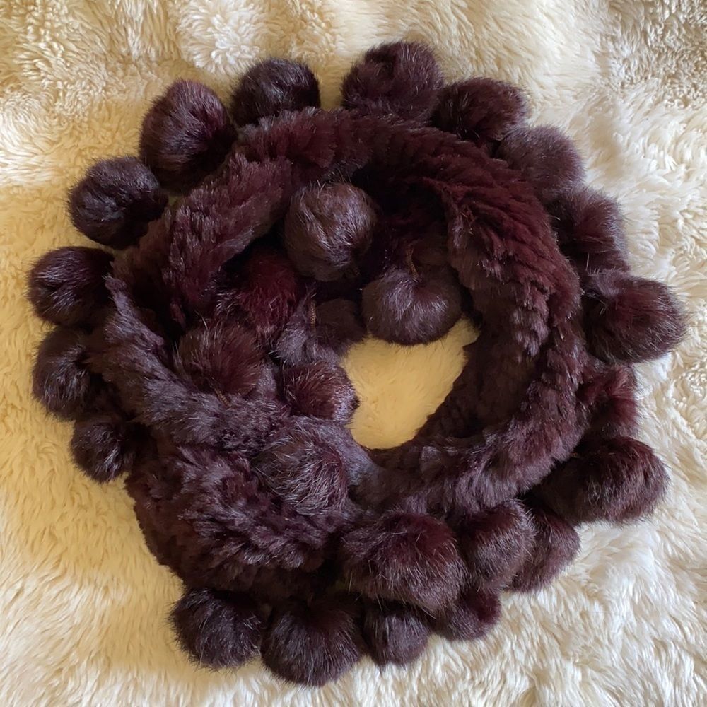 Adrienne Landau Womens Rabbit Fur Scarf